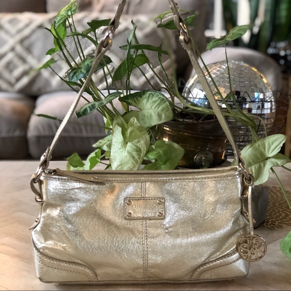The Sak • Gold Leather Purse